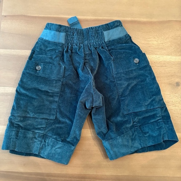 Tia Cibani Kids Corduroy Knee Shorts size 2 Teal - Picture 2 of 5